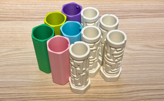 Labyrinth Turm in verschiedenen Farben.