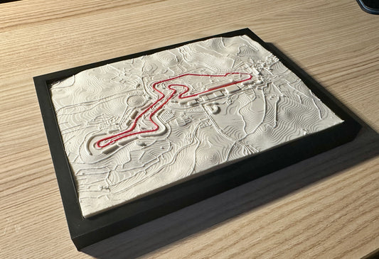 Nürburgring F1 Rennstrecke 3D Druck in 2 Farben