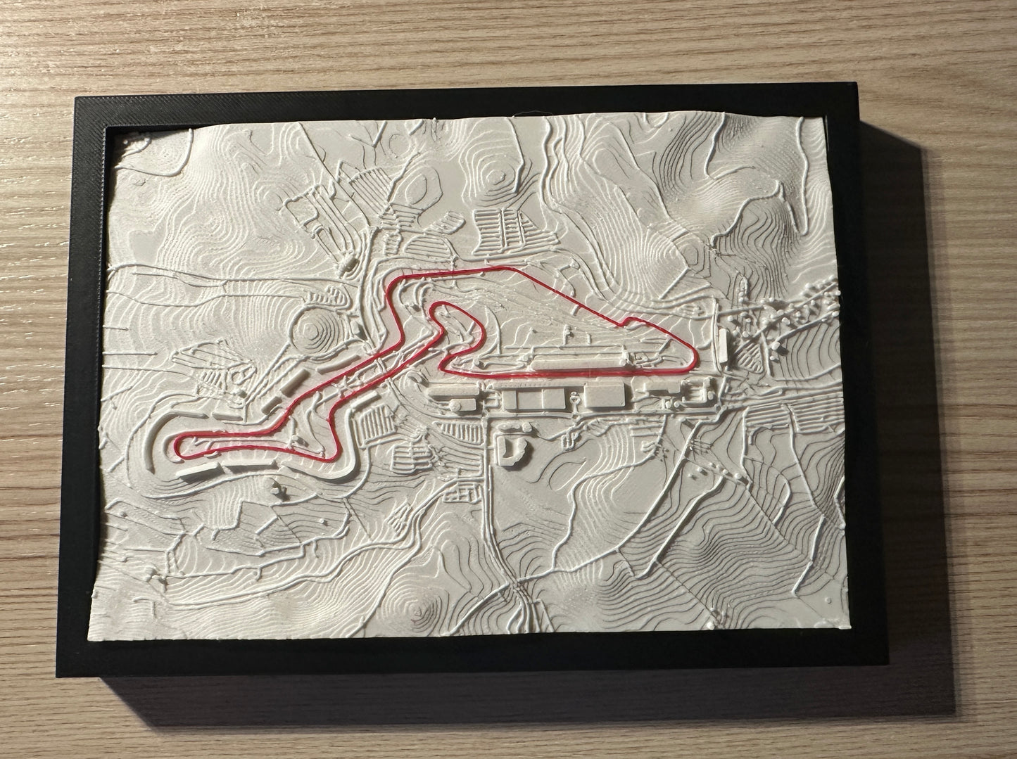 Nürburgring F1 Rennstrecke 3D Druck in 2 Farben