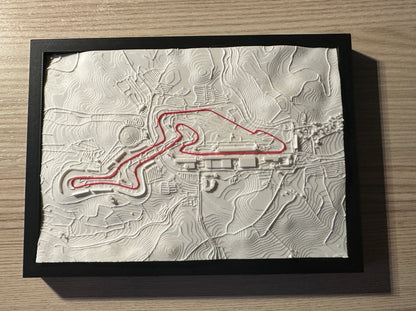 Nürburgring F1 Rennstrecke 3D Druck in 2 Farben