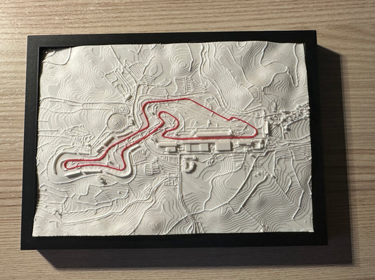 Nürburgring F1 Rennstrecke 3D Druck in 2 Farben