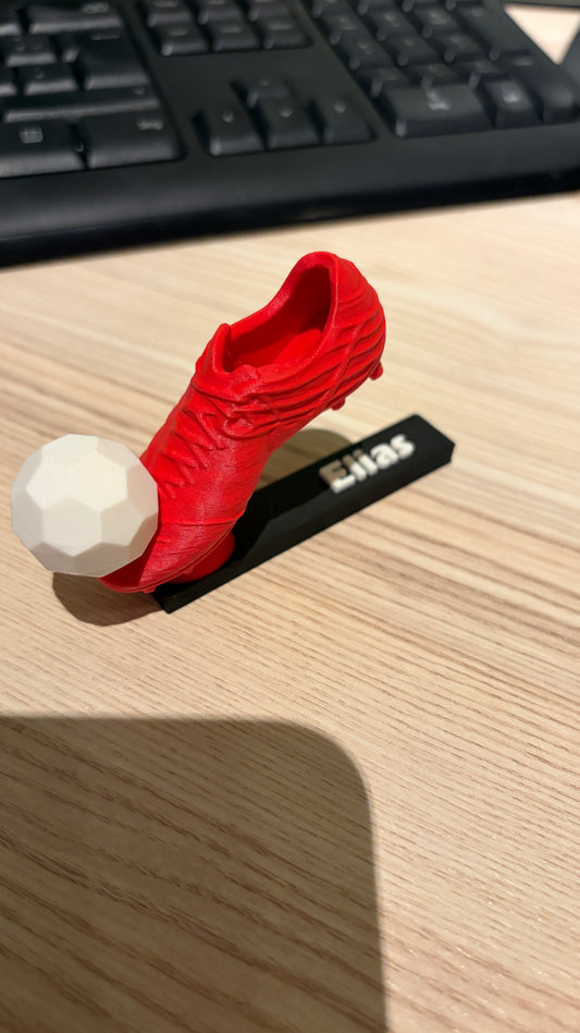 Fußball Schuh mit Ball und Name