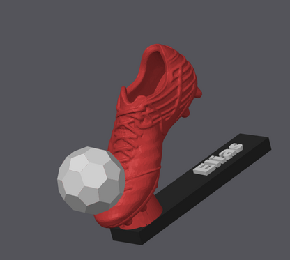 Fußball Schuh mit Ball und Name